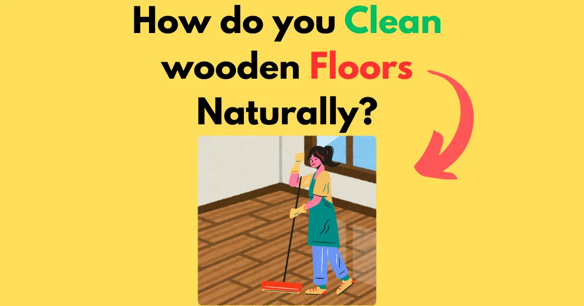Person cleaning wooden floor naturally with DIY vinegar spray and microfiber mop