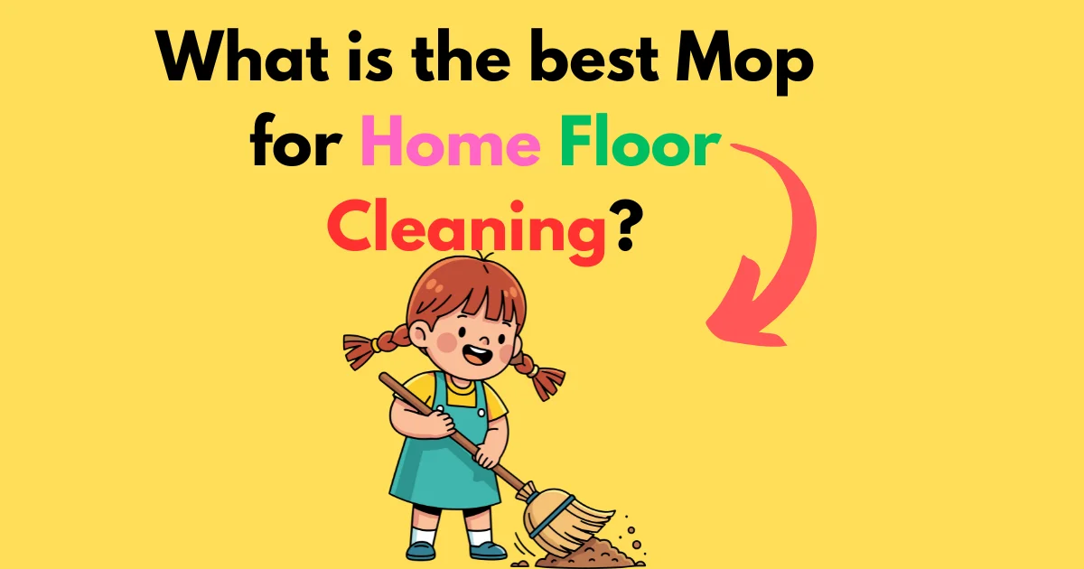 An assortment of the best mop types for home floor cleaning including a steam mop and microfiber mop.