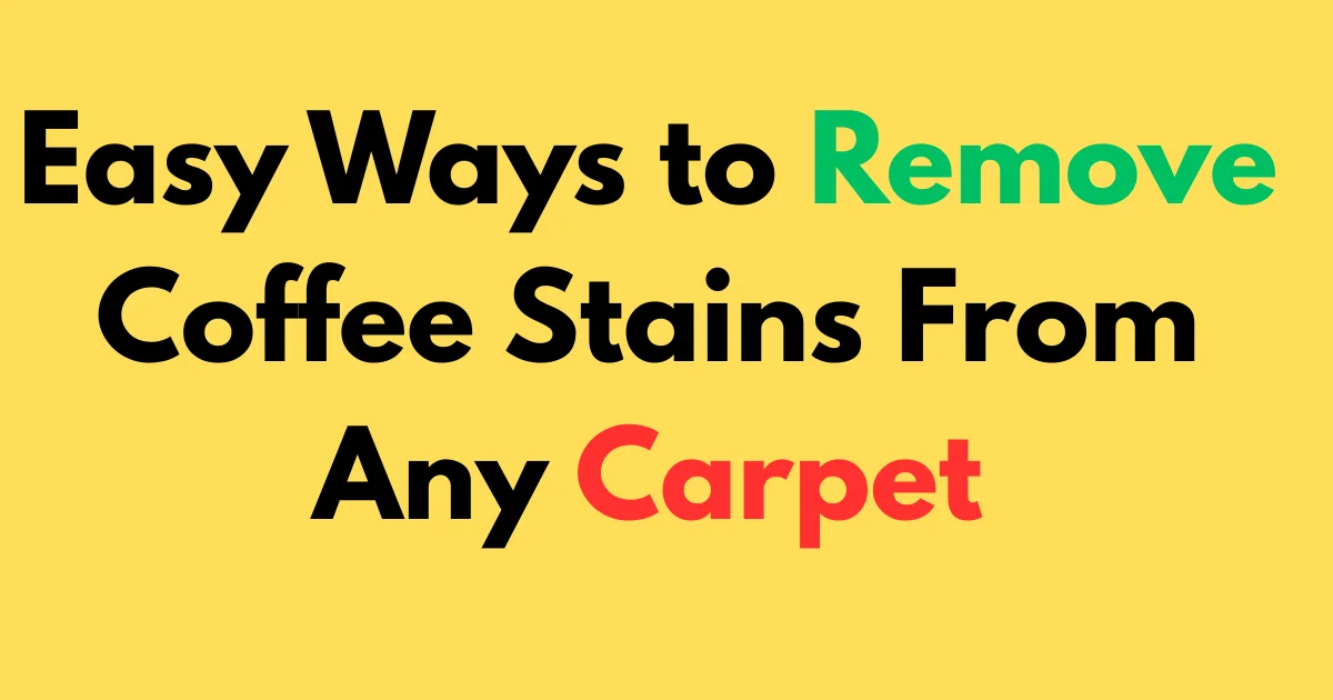 Easy Ways to Remove Coffee Stains From Any Carpet