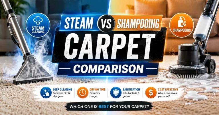 Steam Cleaning vs Shampooing Carpet Comparison